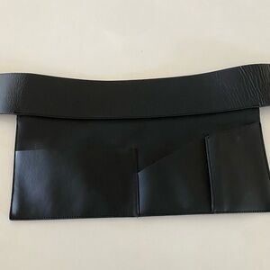 Black Leather Waist Bag